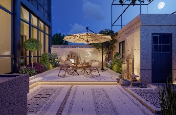 省軍區(qū)第六干休所48平方米庭院設(shè)計(jì)