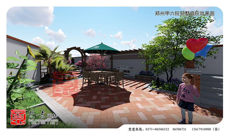 鄭州別墅庭院設(shè)計效果圖