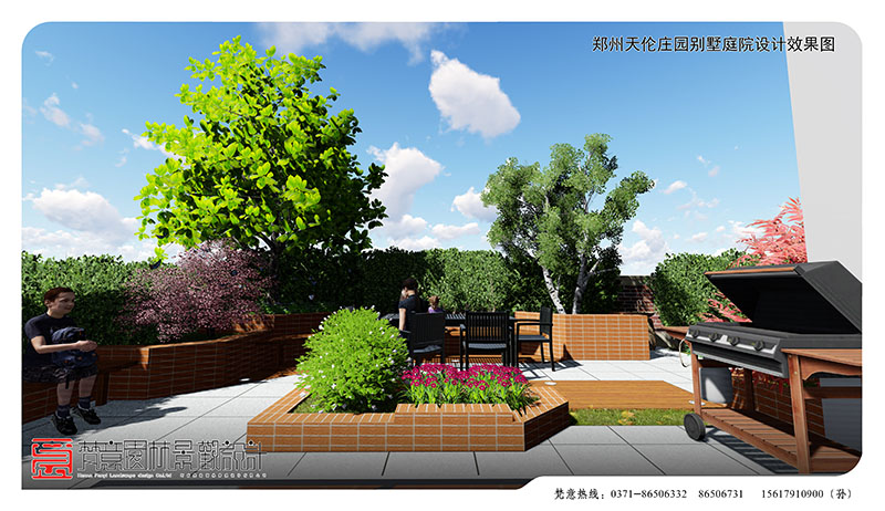 鄭州別墅庭院設(shè)計,鄭州天倫莊園別墅庭院設(shè)計